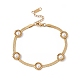 Bracelet chan à chevrons perlé fleur de perle en plastique BJEW-G656-04G-1