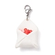 Décorations pendentif bouquet coeur en pâte polymère HJEW-JM00751-1