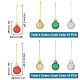 Ahadermaker 80 Uds. 8 bolas de Navidad de estilo adorno colgante de plástico AJEW-GA0006-01-2