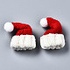 ポリエステルクリスマスニット帽飾りアクセサリー  DIYクラフト作り  レッド  40~70x34~41x18~32mm FIND-S324-004-2