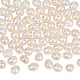 Nbeads1連売り天然養殖淡水真珠ビーズ連売り  ライス  貝殻色  5~6.5x5.5~6x4.5~5mm  穴：0.5mm  約69個/連  14.25インチ（36.2cm） PEAR-NB0002-40-7