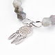 Natural Labradorite Beads Charm Bracelets BJEW-O162-D13-2