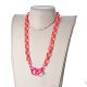 (vente d'usine de fêtes de bijoux) colliers de chaîne de câbles en acrylique personnalisés NJEW-JN02898-04-4