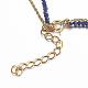 Faceted Natural Lapis Lazuli Tiered Necklaces NJEW-F212-06B-3