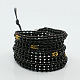 Fashionable Black Agate Wrap Bracelets BJEW-G435-43-1