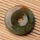 Donut/Pi Disc Natural Indian Agate Pendants G-F270-24A-1