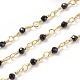 3.28 Feet Natural Black Spinel Handmade Beaded Chains X-CHC-K008-A01-1