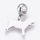 304 amuleto colgante europeo de cachorro de acero inoxidable STAS-O097-18P-2