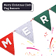 Frohe Weihnachten-Flaggenbanner aus Stoff DIY-WH0401-90-6
