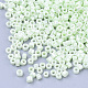 ガラスシリンダービーズ  シードビーズ  セイロン  丸い穴  淡緑色  1.5~2x1~2mm  穴：0.8mm  約8000個/袋  約85~95 G /袋 SEED-Q036-01A-F02-3