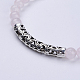 Natural Rose Quartz & Gemstone Charm Bracelets BJEW-JB03502-02-3