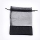 オーガンジーバッグ巾着袋  黄麻布  巾着袋  長方形  ブラック  13.2~14.2x9.6~10.2cm OP-T004-01A-01-2