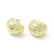 Boucles d'oreilles demi-rondes texturées en alliage avec 925 épingle en argent sterling pour femme EJEW-G310-11G-1