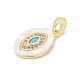 Латунные микро проложить кубического циркония подвески KK-Q030-03C-G-2