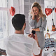 BENECREAT Black Velvet Couple Ring Box Square Engagement Wedding Box Earring Pendant Case for Wedding Birthday and Anniversary VBOX-WH0003-08-5