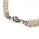 Perla acrilico laureato collane di perline NJEW-L402-01B-3