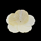 Fleur de prunier perles de coquillage d'eau douce naturelles SHEL-R009-62-3