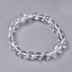 Bracelets extensibles en perles de cristal de quartz naturel BJEW-K213-28-2