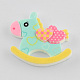 Scrapbook Embellishments Flatback Cute Rocking Horse with Double Heart Plastic Resin Cabochons CRES-Q154-M-2