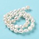 Fili di perle di perle d'acqua dolce coltivate naturali PEAR-Z002-03-3