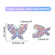 DICOSMETIC 40Pcs 2 Colors Stainless Steel Filigree Butterfly Charms Rainbow Color Metal Embellishments Pendant Connectors for Earrings Necklace Jewelry Making STAS-DC0005-38-4