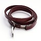 3-Loop Cowhide Leather Wrap Bracelets BJEW-F173-04A-3