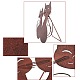 鉄のヴィンテージの家の装飾  猫の形  暗赤色  315x18x310mm DJEW-WH0007-48-3