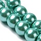 1450 pièces 10 brins de cuisson perle de verre nacré peint brins de perles rondes HY-SZ0001-04-1