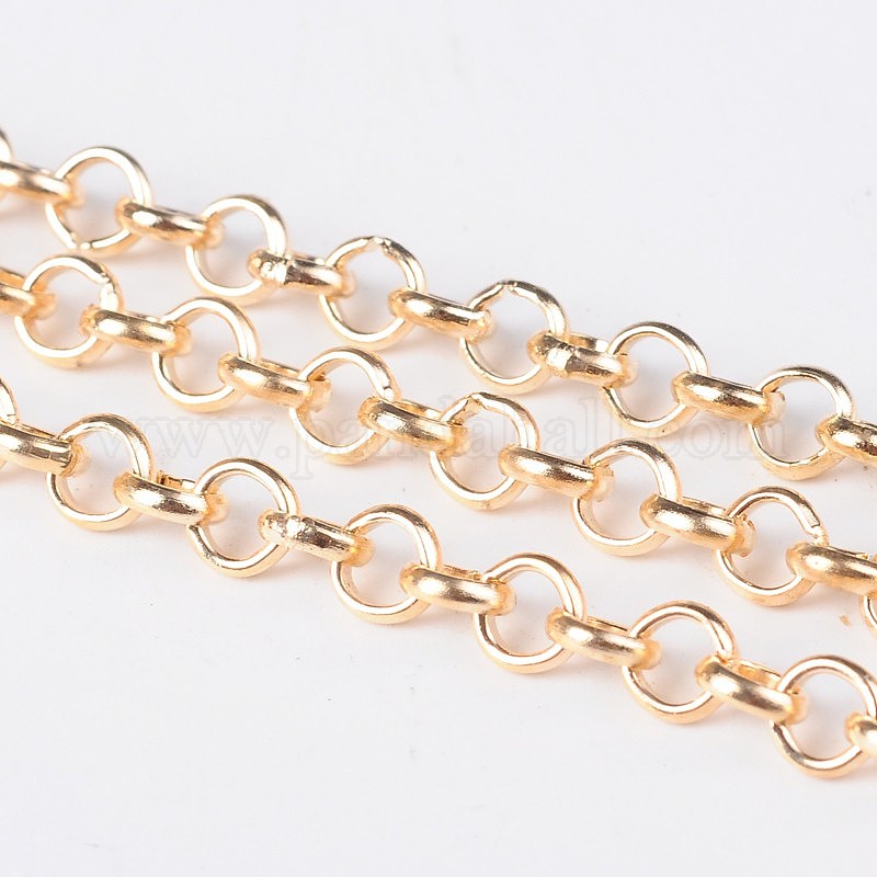 PH PandaHall Chaîne Croix En Fer Doré – Maillons 3 Mm X 2,2 Mm – Idéale Pour Bijoux DIY Et Créations