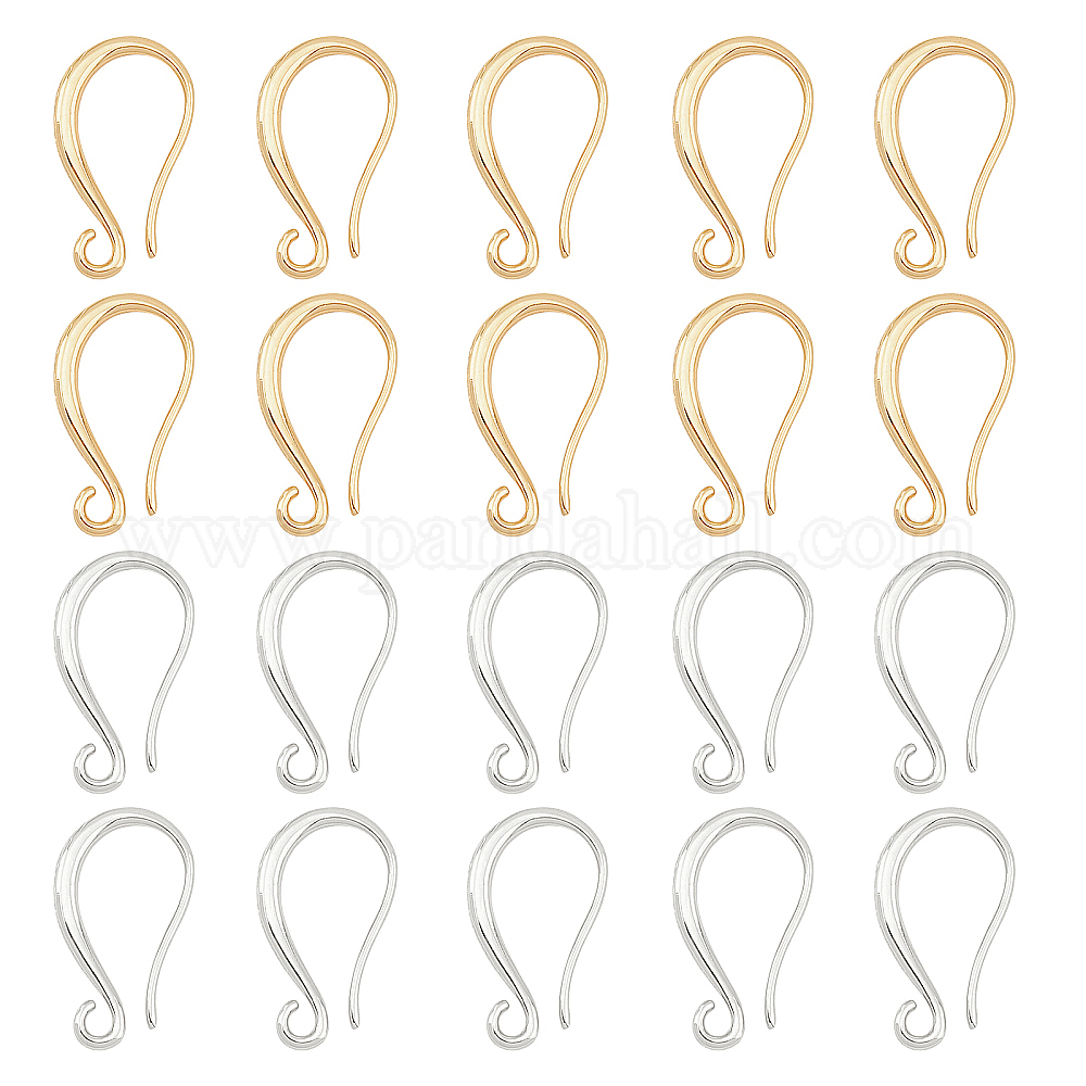 Shop SUPERFINDINGS 20Pcs Brass Earring Hooks Hypoallergenic Nickel Free