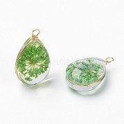 Inner Flower Glass Pendants GLAA-K036-C01-NF