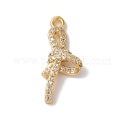 Латунные микропаве прозрачные подвески с фианитом KK-M294-08G-01
