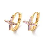 Серьги-каффы с крестом из кубического циркония EJEW-G348-16G-03