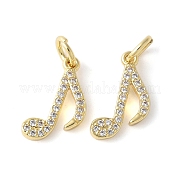 Латунные микропаве прозрачные подвески с фианитом KK-H449-85B-G-RS