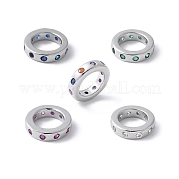 Латунные микро проложить Цирконий Европейский бисером KK-K399-14P