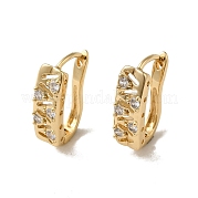 Серьги-кольца из латуни с микропаве из кубического циркония EJEW-L271-10KCG-03