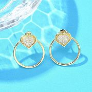 Серьги-гвоздики из циркония EJEW-C122-06G