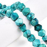 Синтетических нитей бирюзовые бусы TURQ-T004-01