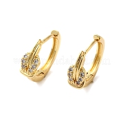 Серьги-кольца из прозрачного кубического циркония KK-O142-04G