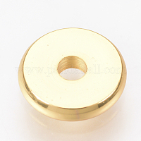 500PCS 18K Gold Plated Brass Disc Spacer Beads 6x0.5mm Hole: 1mm 