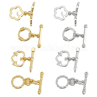 120Pcs Iron Metal Toggle Jewelry Clasps 12 Styles T-bar Closure