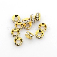 Messing Strass Zwischen perlen&nbsp;X-RB-A020-7mm-01G