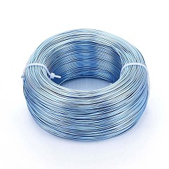 Filo di alluminio anodizzato, filo metallico metallico pieghevole, filo flessibile del mestiere, per bordare la produzione artigianale di gioielli, cielo azzurro, 20 gauge, 0.8mm, 300 m/500 g (984.2 piedi/500 g)