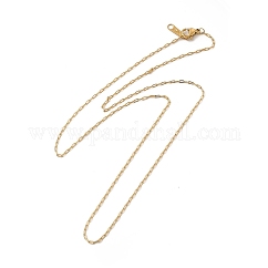 Collar de cadena con clip de acero inoxidable 304 con revestimiento iónico (IP) para mujer, real 14k chapado en oro, 24.61 pulgada (62.5 cm)