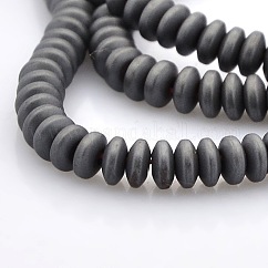 Elettrotipia in materiale sintetico non magnetico su perline in rondelle di ematite, platino placcato, 4x2mm, Foro: 1 mm, circa 200~210pcs/filo, 15.5 pollice
