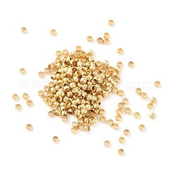 Messing Crimpperlen, Rondell, echtes 18k vergoldet, 2x2x1 mm, Bohrung: 1.2 mm, ca. 416 Stk. / 5 g