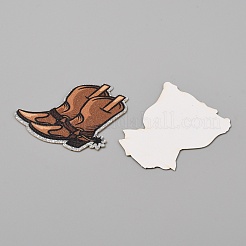 Western-Cowboy-Tortenaufsatz aus Papier mit Bambusstab&nbsp;AJEW-WH0038-68