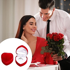 Valentinstag-Samtring-Aufbewahrungsboxen&nbsp;AJEW-CL0004-89B