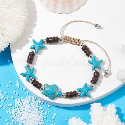 Braccialetti di perle intrecciate di cocco&nbsp;BJEW-JB10078-02