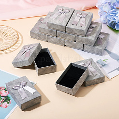 Rechteckige Geschenkboxen zur Aufbewahrung von Schmucksets aus Papier mit Schleife&nbsp;CON-TAC0014-12A